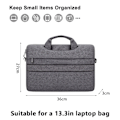 Miniatyrbilde 2 av 5: Laptop skulderveske, for 13-13,3 tommers bærbare datamaskiner, arbeidskontoret reiser, indre dimensjoner er 34,5 * 25,5 * 2,5 cm