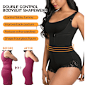 Miniatyrbillede 4 af 5: Shapewear til kvinder med mavekontrol, lynlås og åben barm