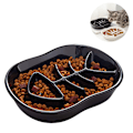 Miniatyrbillede 2 af 8: Hunde Slow Feeder Keramik Kat Hund Skål Hundefoder Skål Langsom Foder Madskåle til Bulldog Hvalp Mellemstore Hunde Kæledyrs Kost