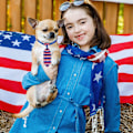 Miniatyrbilde 5 av 5: 3 stk 4. juli Hundebånd Justerbar Patriotisk Kjæledyr Sløyfe USA Flagg Katt Stell Tilbehør for Jente Gutt Kostymer