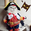 Miniatyrbild 3 av 6: Ny rolig husdjurskläder pirat hund katt kostym dräkt Corsair klä upp festkläder kläder för katt hund plus hatt