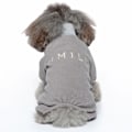 Miniatyrbillede 1 af 6: Hundeklæder Efterår og vinter ternet nederdel fire ben fleece kæledyr fire ben høj krave sweater