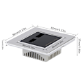 Miniatyrbillede 1 af 2: Væglader Strømstik Adapter Vægmontering Dobbelt USB Adapter Panel (Rustfrit Stål Panel)