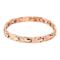 Miniatyrbillede 1 af 6: Elegant Titanium Rustfrit Stål Magnetisk Armbånd til Kvinder 8,5\" Justerbar med Gratis Led
