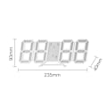 Miniatyrbild 3 av 5: Fjärrstyrd Digital LED Väggklocka, Multifunktionell LED-Klocka, Stor Kalender, Minutlarm, Nedräkningstimer, Stor Termometer, Tyst Klocka