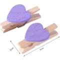 Miniatyrbilde 2 av 8: 50 stk Mini Tre Klyper Klesklyper Håndverk Klyper med Hjerter for Bryllup Fest Valentinsdag Dekorasjon