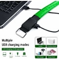 Pikkukuva 2 / 4: 4 KPL USB Ladattava LED-valo käsivarsi, LED Heijastava juoksu käsivarsi, Säädettävä vilkkuva nauha Turva LED-valo rannekoru käsivarteen/ranteen/nilkkaan/jalkaan