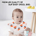 Miniatyrbild 5 av 5: 4-lagers Petal 360 Babyhaklapp Nyfödd dregel och tandspottning ren bomull hypoallergen pull-on babyhaklapp