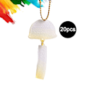 Miniatyrbillede 2 af 5: 20 stk. Akryl Blanks med Farverige Perlekæde, Klar Gradient Vindklokke Formet Akryl DIY Ornament Blanks til Nøglering Håndværk Hængende Julepynt