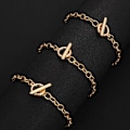 Miniatyrbillede 3 af 6: 12 stk. Kædearmbånd Legering Metalbelagt Ledarmbåndskæder med OT Toggle Spænder til Mænd Kvinder Charm Minimalistisk Smykker Armbåndsfremstilling