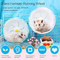 Miniatyrbild 6 av 6: Tyst Hamsterhjul, Hamsterleksaker för Hamsterbur, Mute Spinner Träningshjul för Små Hamstrar, Gerbiler eller Möss