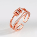 Miniatyrbillede 2 af 5: Anti-angst Ringe til Kvinder Mænd Unisex Justerbar Stabling Spinde Worry Ring