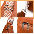 Miniatyrbild 3 av 6: Slingväska för kvinnor, crossbody, PU-läder, liten slingväska, bröstväska, axelväska för resor, vandring