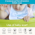 Miniatyrbild 5 av 8: 5-pack Baby Spädbarnsbandanas Unisex Mjuka Babysalivkläder Halsduk för Drool Blå