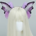 Miniatyrbillede 5 af 5: Plush Fyldig Djævel Bat Øre Pandebånd Dyr Halloween Jul Kostume Tilbehør