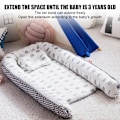 Miniatyrbilde 6 av 8: Baby Nest Seng, Spedbar Seng, Bærbar Lounger Seng, Bassinet, Krybbe for Nyfødt