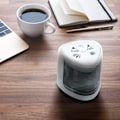 Miniatyrbillede 4 af 4: Elektrisk universalspidsspids til alle blyanter, farveblyanter, øjenblyanter og voksfarver | Dobbelt spidsspids til blyanter på 6-8 mm og 9-12 mm