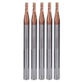 Miniatyrbilde 2 av 2: 5 stk 1 mm 4 spor Nano-belegg Spiral End Mill Wolframkarbid CNC Fræserbit