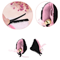 Miniatyrbilde 3 av 5: Fluffy Plush Anime Kvinne Bell Cosplay Buesløyfe Hårtilbehør Lolita Hårklipp Hodebånd Katteører