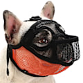 Miniatyrbillede 1 af 7: Bulldog Snuden, Kort Snuden Hund Snuden, Mesh Snuden med Tunge Ud Design, Fladt Ansigt Hund Snuden (Orange)