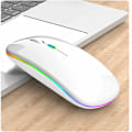 Pikkukuva 4 / 6: Langaton PC-hiiri Bluetooth ja langaton yhteys tietokoneelle, kannettavalle tietokoneelle ja MAC:lle, latautuva LED