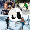 Miniatyrbild 5 av 5: Vinter Touchscreen-Vantar, Varma Stickade Vantar med Elastisk Manschett, Vintervantar