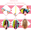 Miniatyrbillede 5 af 5: Spiral Hårkrøller Styling Kit med Varmefrie Ruller, 2 Stylingkroge til Ekstra Langt Hår, Pakke med 30