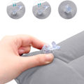 Miniatyrbilde 3 av 7: Oppblåsbart Camping Pute Sett 2 Fløyelsmyk Pute Bærbar Reisepute Luftpute for Kontor, Bil, Fly 41x29cm