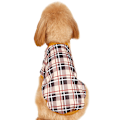 Miniatyrbillede 1 af 5: Varmt fleece tøj til kæledyr i efterår og vinter Klassisk beige ternet farvematchende hundetrøje