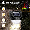 Miniatyrbild 4 av 7: Solar Fence Lights，4Pack Wireless Ip65 Waterproof Solar Deck Lights Solar Step Lights Utomhuslampor för uteplats, trappor, stolpe, pool, bakgård och