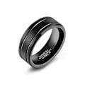 Miniatyrbillede 1 af 5: 8 mm Titanring i Rustfrit Stål Smykker Frostmat Mænds Ring Bryllupsbånd Komfortpasform Størrelse 8-11
