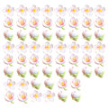 Miniatyrbilde 1 av 5: 60 stk Harpiks Blomster Flatback Knapper for DIY Hårklipp Hodebånd Scrapbooking Pynt