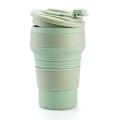 Miniatyrbild 1 av 5: Hopfällbar Kaffekopp för Resor Silikon Vikbar Mugg med Lock Hållbar Återanvändbar Bärbar Flask för Camping