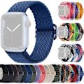 Miniatyrbild 1 av 2: Flätat tygarmband, Apple Watch SE, 44mm, Blå Blå