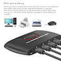 Miniatyrbild 8 av 8: 4-ports USB 2.0-switch, selector för 4 datorer som delar 4 USB-enheter, USB KVM-switcher för tangentbord och mus