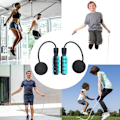 Miniatyrbillede 4 af 5: Hoppetov, Vægtede Ropeless Springtov til Fitness, Tangle-Free Hurtig Hastighed Springtov Træning