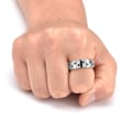 Miniatyrbild 3 av 5: Spinner ring i rostfritt stål med hundklo-design