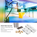 Miniatyrbilde 5 av 5: Aluminiumsvarmeblokk for Makerbot/MK7/MK8 Hot End 3D-skriverdysetilbehør