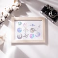 Miniatyrbilde 4 av 5: Et stereoskopisk gullbelagt nattprat stjernehimmel-serie stereolaser gjennomsiktig skateboard koffert laptop klipp