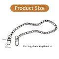 Miniatyrbilde 2 av 5: 2 stk 40 cm DIY Kjedehåndtak Veske Kjeder Tilbehør Lommebok Clutch Håndtak Håndleddsstropper Erstatningsstropper, med Metallspenner
