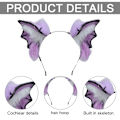 Miniatyrbillede 3 af 5: Plush Fyldig Djævel Bat Øre Pandebånd Dyr Halloween Jul Kostume Tilbehør