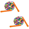 Miniatyrbild 1 av 5: Långt Hopprep (2-pack), Mjukt Pärlhopprep för Barn och Vuxna, Plastsegmenterat Hopprep