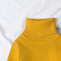 Miniatyrbillede 3 af 5: Børneturtleneck Langærmet Trøje Basic Solid Fint Strikket Varmt Sweatshirt