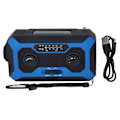Miniatyrbild 2 av 8: Handvevad Nödradio AM/FM Växling Batteriindikator Ficklampa Solcellsladdare för Utomhuscamping Blå EU-version