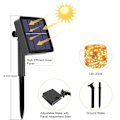 Miniatyrbild 4 av 7: Solar ljus kedja utanför, 10 M 100 LED ljus kedja utanför vattentät koppartråd 8 mode solar ljus kedja dekoration för trädgård, balkong, terrass,