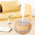 Miniatyrbillede 5 af 5: Aroma Diffuser, 550ML Luftfugter Ultralydforstøver, Rumfugter Aromaterapi Olier Duftlampe med 7 Farver LED Lyst Træ Light wood