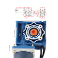 Miniatyrbillede 1 af 3: Ormgear Motor Rustfrit Stål 90W 2100 Omdr./min XD5D90‑24A121SRV‑RV40 Reductionsforhold DC12V(30 )