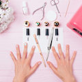 Miniatyrbild 6 av 6: 2 stycken nagelklämverktyg nagelbands-pusher nagelformande pincett nagelkonstklämma för manikyr