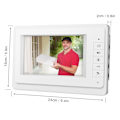 Miniatyrbild 4 av 4: 7 Tums Hem Säkerhet Video Intercom Dörrklocka Visuell Dörrklocka Interfon System 100-240V US