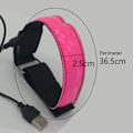 Miniatyrbilde 2 av 5: 2 stk USB-oppladbare lysende armbånd med opplyst håndleddsstropp